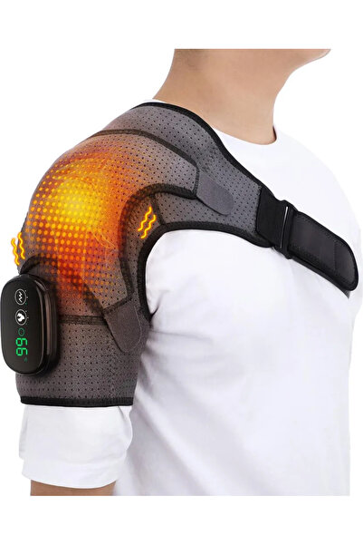 STARSTAR Shoulder Support Strap Wireless Heated Shoulder Massage Pad 3 Heatin...