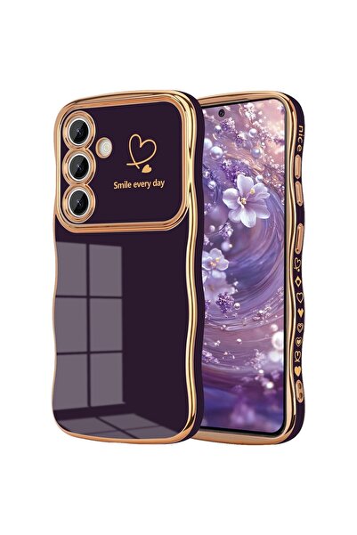 STARSTAR Electroplated Wavy Heart Ultra-Thin Shockproof Silicone Case for Sam...