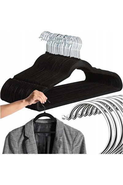 STARSTAR Clothes hangers, suitable for wardrobes, non-slip flocked clothes ha...