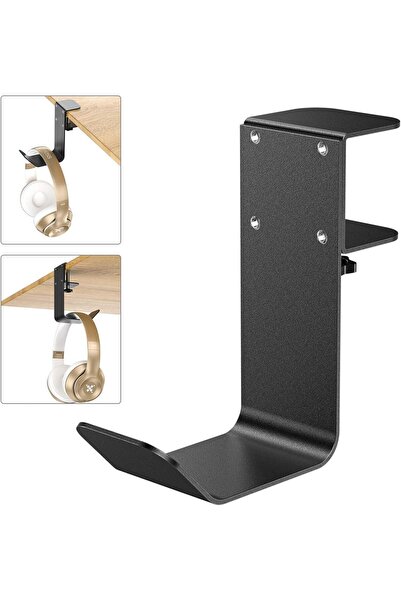 Generic tiebutie Clamp-On Under Desk Headphone Holder/Backpack Hook/PC Gaming...