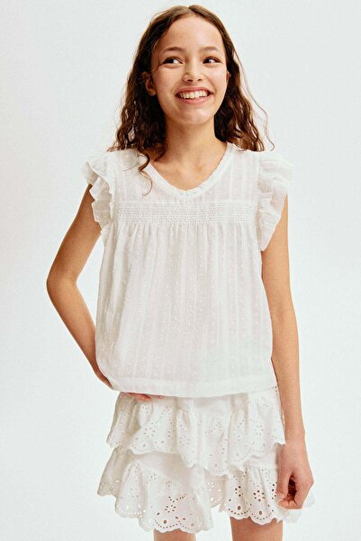 H&M Broderie anglaise cotton skirt