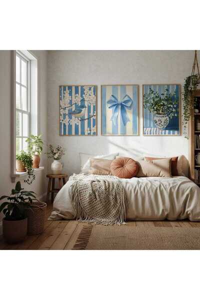 woodhomeworks 3 Piece Painting with Wooden Frame Qmrc