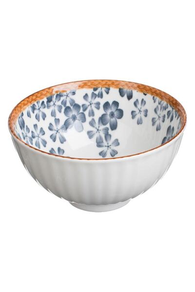 BAMI NETWORK Bol portelan alb model floral 11x6cm 250ml gustari