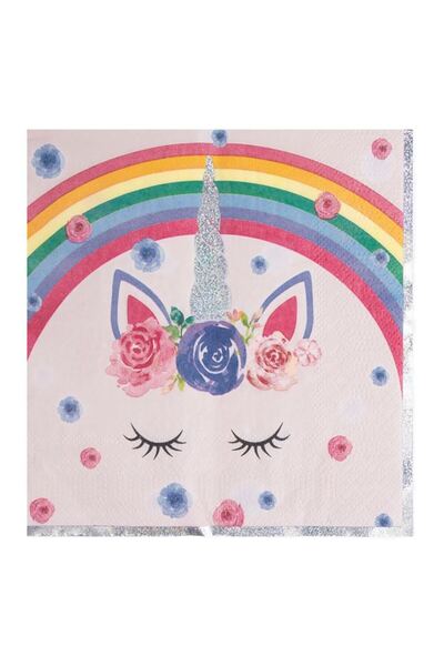 BAMI NETWORK Servetele de masa unicorn roz 33x33cm set petrecere fete