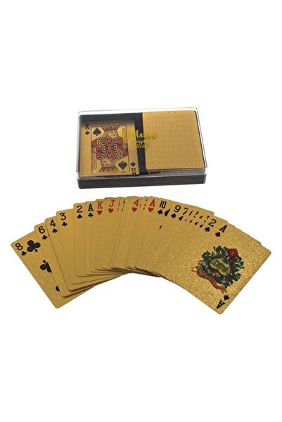 BAMI NETWORK Set carti de joc Gold Deluxe plastifiate pentru adulti