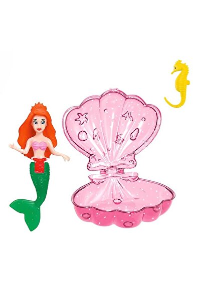 BAMI NETWORK Papusa Sirena Mini cu Par Lung in Scoica 12cm pentru Fete