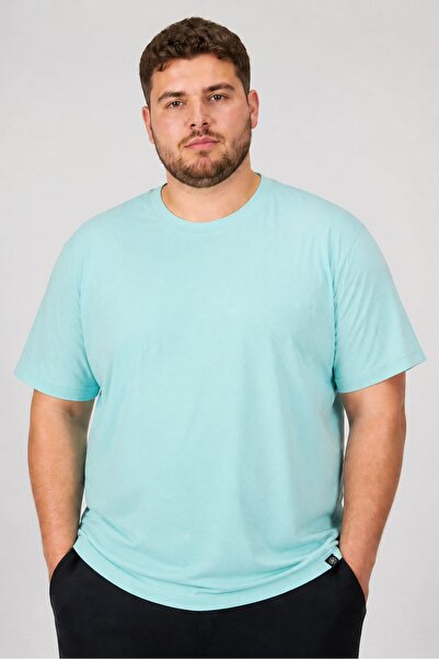 gaiam Men Slim Fit Short Sleeve Training T-Shirt, Mint Blue