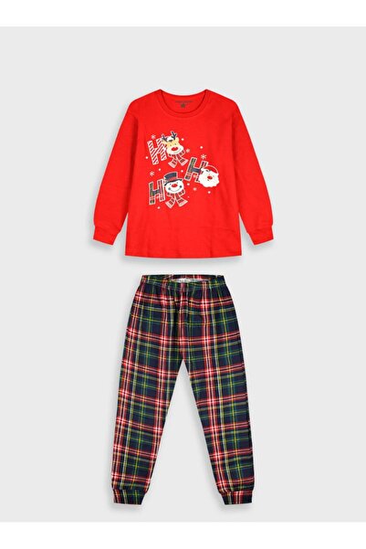 Energiers Πυτζάμα Χριστουγεννιάτικη unisex "ChristmasHo Ho Ho" κόκκινη
