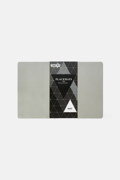Cuisine Art 2 Pcs Place Mat, Silver