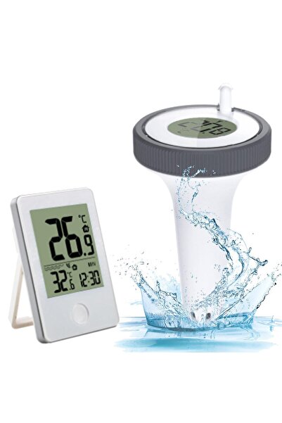 Noonedibs Termometru de Piscină Fără Fir, Rezistent la Apă IP67, cu Receptor ...