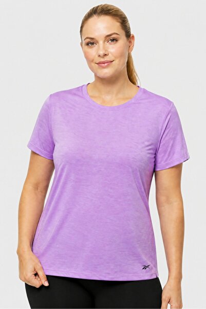 Reebok Women Sportswear Fit Short Sleeve Training T-Shirt, Purple