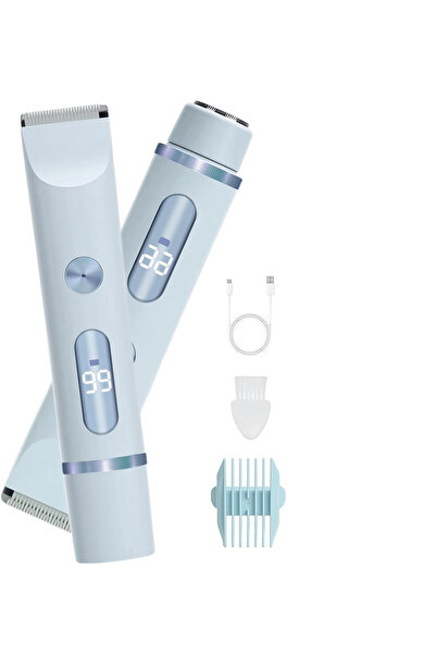 STARSTAR Dual-Head Electric Bikini Trimmer & Shaver for Women (Blue)