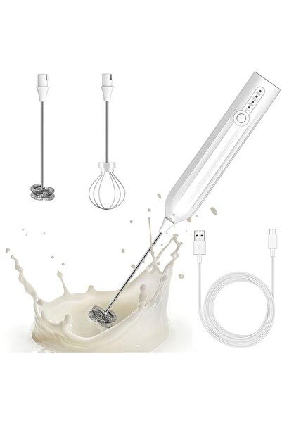 STARSTAR Electric whisk, 3 adjustable speeds, USB-C rechargeable milk frother...