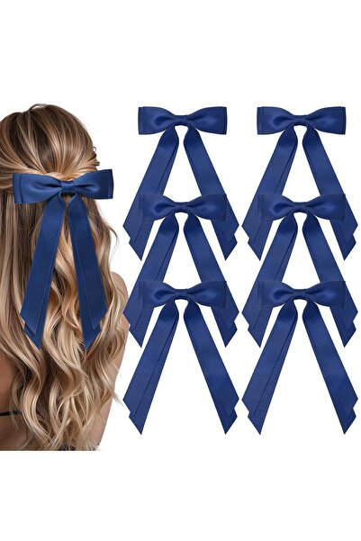 STARSTAR Six hair clips, large ribbon bow hair clips, suitable for girls and ...