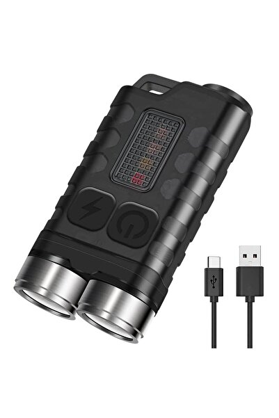 STARSTAR 900-lumen keychain flashlight with UV light, 10 modes, magnetic base...