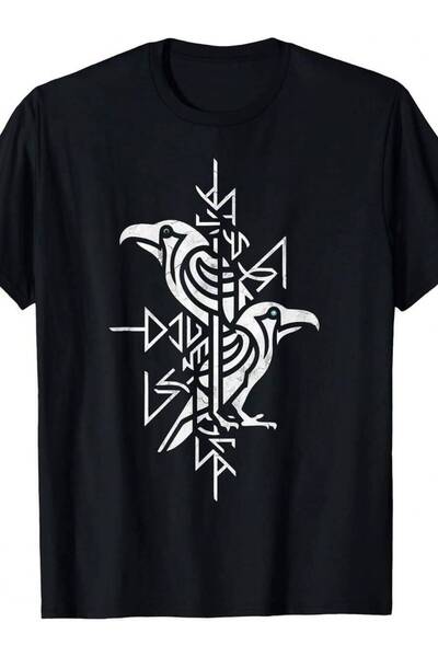 LİNA06 Huginn & Muninn - Odin'S Norse Ravens Viking T-Shirt | Vintage Style, ...