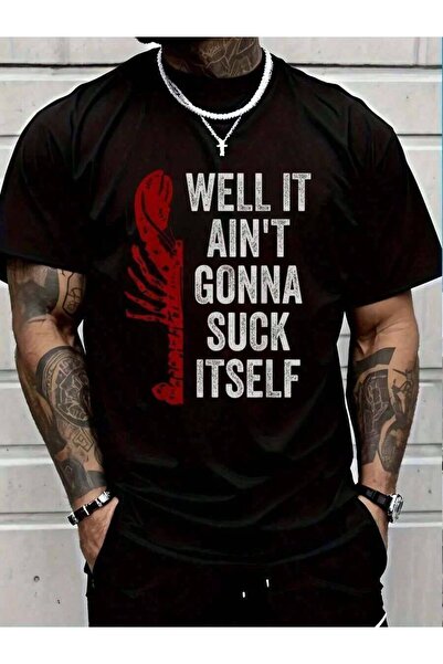 LİNA06 قميص % Cotton Well It Ain'Gonna Suck Itself - Crawfish Crayfish Mudbug...
