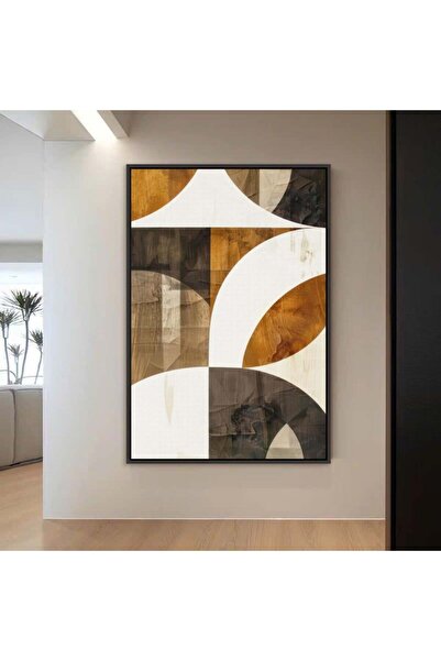 designadv Bohemian Canvas Painting - Brown Frame