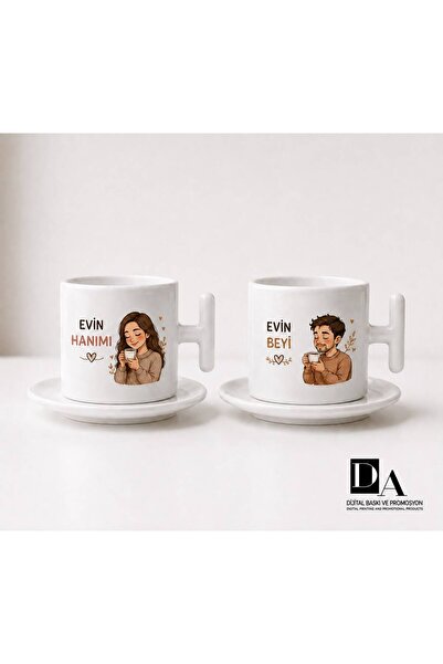 DA DİJİTAL Housewife and Househusband Double Cup Set