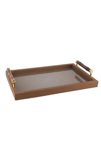 Mikasa Moor Brown Wooden Tray with Handles 30X46X8Cm
