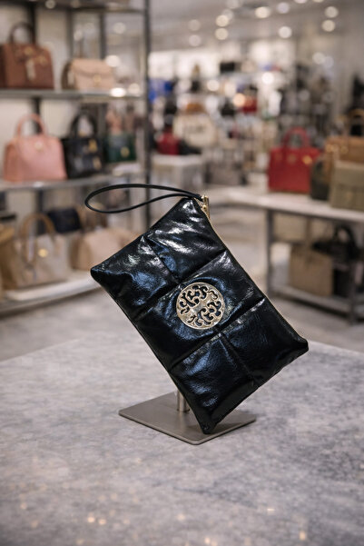 DSN Women's Clutch Bag Black-Silver