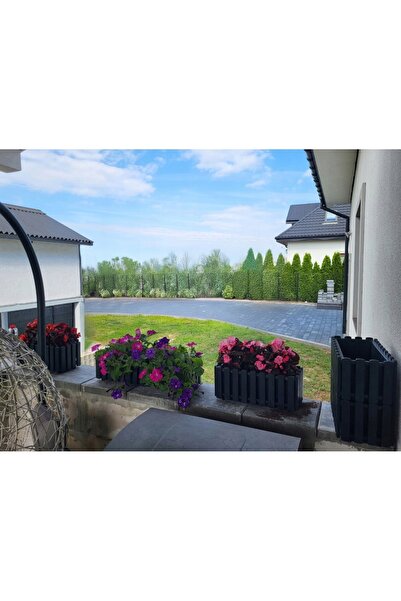 Deco4Home Jardinieră suspendată pentru flori, pentru balcon, gard sau balustr...
