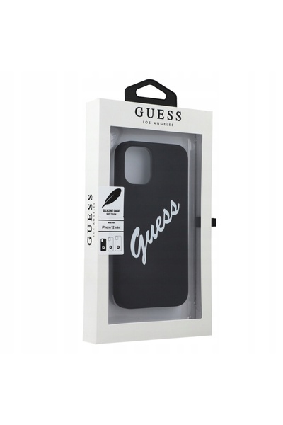 NO BRAND Husă pentru iPhone 12 mini, Guess Silicone Vintage, husă în stil vin...