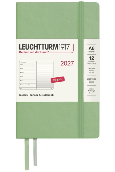 NO BRAND Agendă săptămânală cu caiet A6, planificator 2027 Leuchtturm1917
