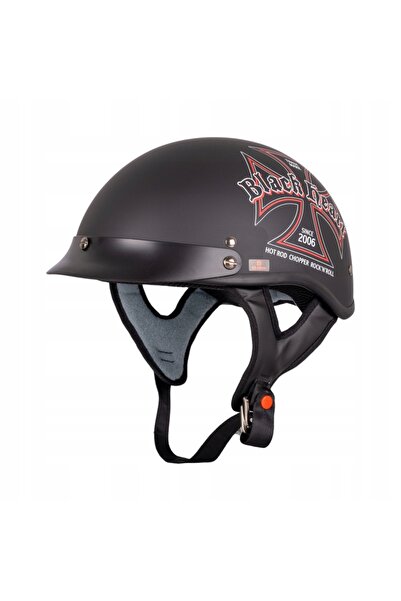 NO BRAND CĂȘTĂ MOTOCICLETĂ W-TEC BLACK HEART V531 IRON CROSS ORZESZEK RETRO C...
