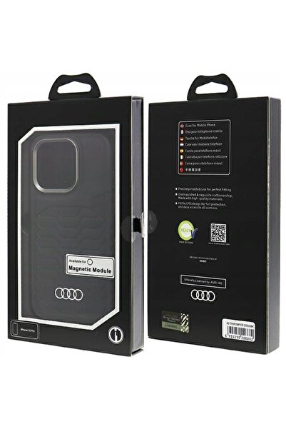 Audi Husă rigidă din piele sintetică MagSafe pentru iPhone 15 Pro 6.1 " negru