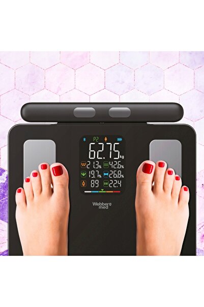 NO BRAND Cântar de baie analitic cu 15 parametri Apple Health Google Fit SCAL...