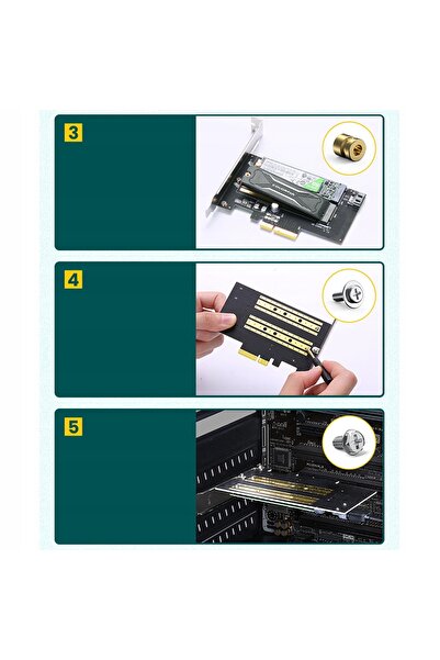 Ugreen Adaptor PCIe 3.0 x4 pentru M.2 M-Key M.2 B-Key 70504