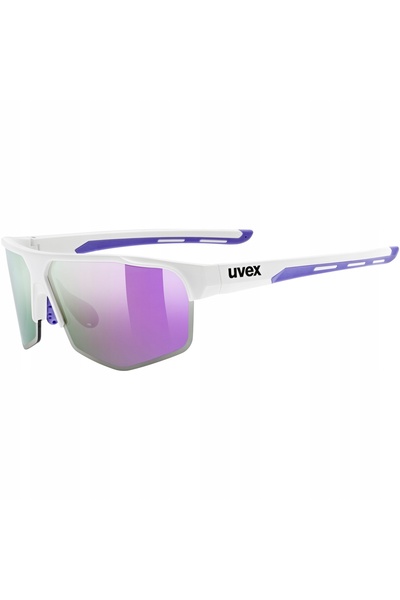 Uvex Axos Set alb mat/roz oglindă/transparent ochelari de soare OS