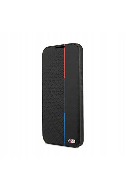 BMW Husă tip carte BMBKS22MTRTBK pentru Galaxy S22+ S906, Colecția M, Triungh...