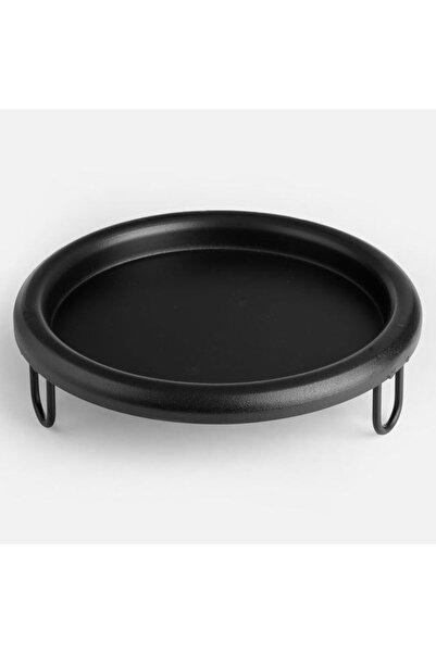 BAMI NETWORK Farfurie metalica rotunda neagra pentru ghiveci Ø33cm