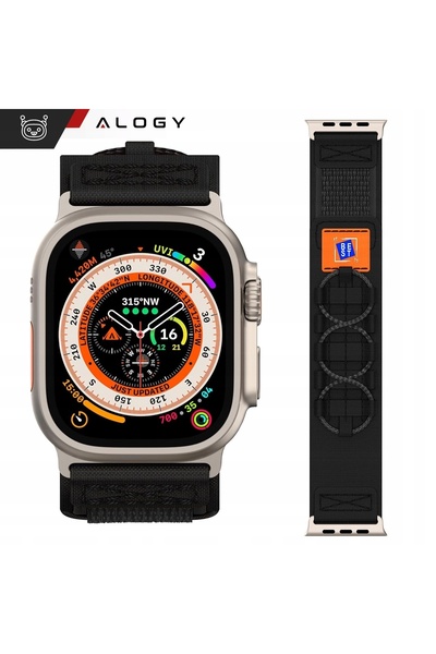 ALOGY Curea din nailon pentru Apple Watch 10/9/8/7/SE/6/5/4/Ultra 49/46/45/44mm