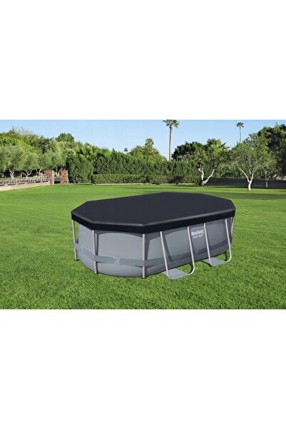 BESTWAY Prelată ovală pentru piscină cu structură 300x200