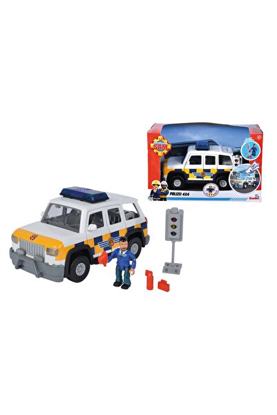 Simba Pompierul Sam Jeep de Poliție + Figurină Ofițer de Poliție Malcolm cu S...