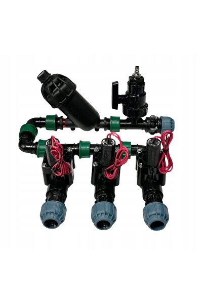 LoveMyGarden Colector cu 3 secțiuni Hunter PGV pentru țeavă PE 25mm + Filtru ...