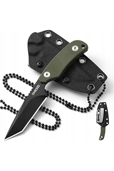 NO BRAND CUȚIT NECK KNIFE CU LAMĂ D2 DE 8,3 CM, G10 ȘI KYDEX – REZISTENT ȘI P...