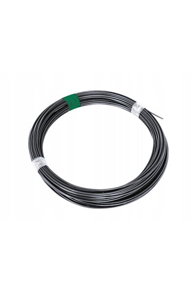 NO BRAND Cablu de oțel zincat cu înveliș PVC grafit antracit 2,3/3,5mm - 100m