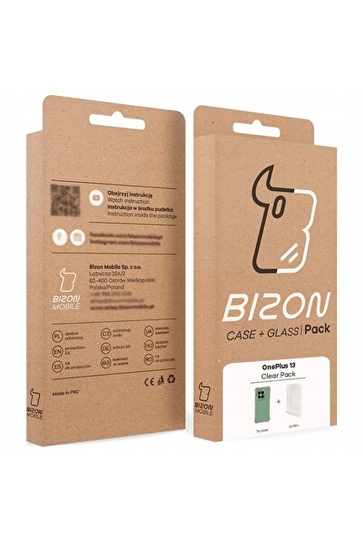 NO BRAND Husă flexibilă + 2x folie de protecție Bison pentru OnePlus 13, husă...