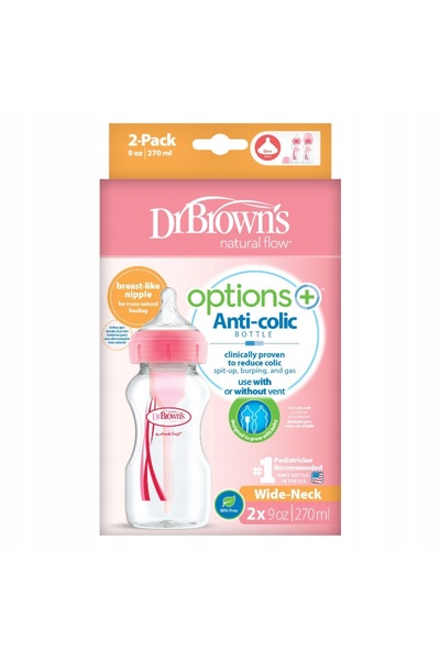 NO BRAND DR BROWNS Options+ biberon 270 ml (2 bucăți) Roz