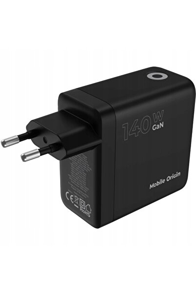 NO BRAND Încărcător de 140W cu afișaj, GaN PD USB-C USB-A, Mobile Origin, PPS