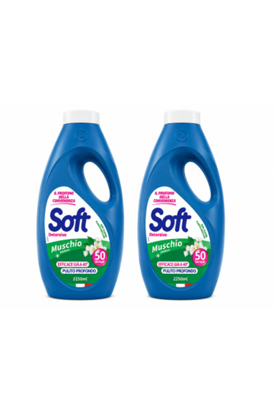 SOFT Set 2 x Detergent lichid Muschio Bianco, 50 spălări/flacon, curățare în ...
