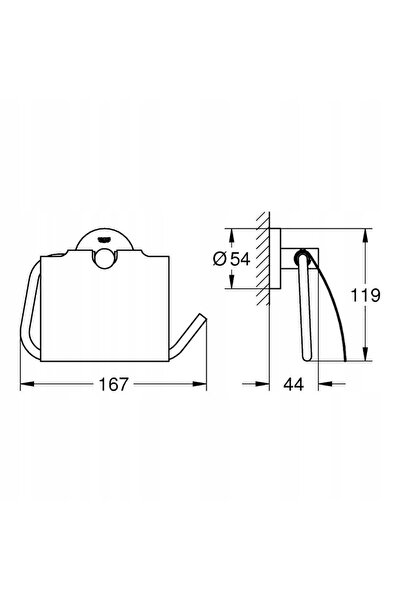 Grohe Essentials 40367DL1 Suport hârtie igienică Auriu periat