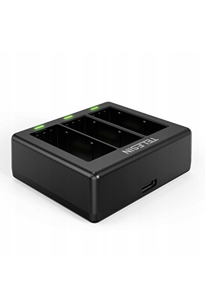 TELESIN Încărcător USB pentru trei baterii reîncărcabile pentru GoPro HERO 13...