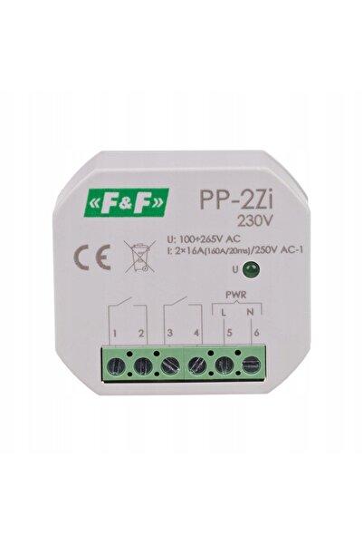 F&F DİZAYN RELEU ELECTROMAGNETIC 2X16A 2NO 230V AC PENTRU LED F&F PP-2Z-LED-230V