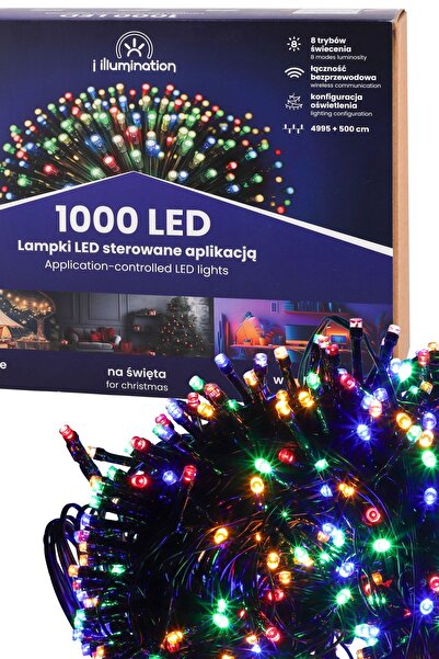 jumi Lumini de brad 1000 LED MULTICOLOR controlate de telefon