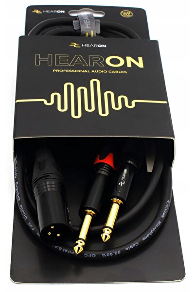 NO BRAND HEARON Select Cablu XLR Tată la 2x Jack 6,3 TS Mono 1,5m Splitter Y